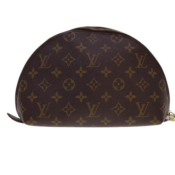 LOUIS VUITTON Monogram Trousse Demi Ronde Cosmetic Pouch M47520 LV Auth hk660 - Picture 2 of 16
